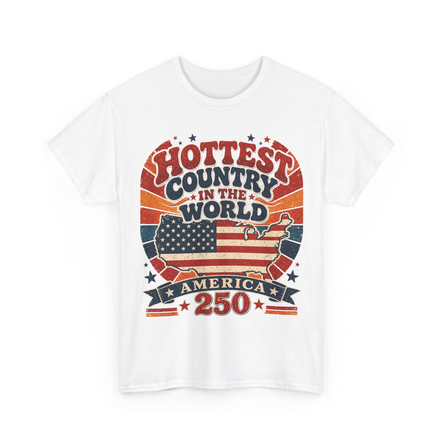 USA 250 Stars & Stripes T-Shirt | Hottest Country in the World