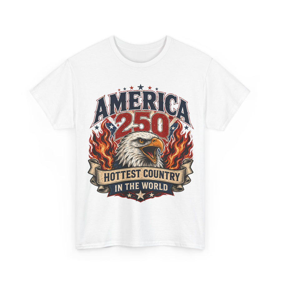 Patriot Eagle America 250 T-Shirt | July 4th Hottest Country Pride