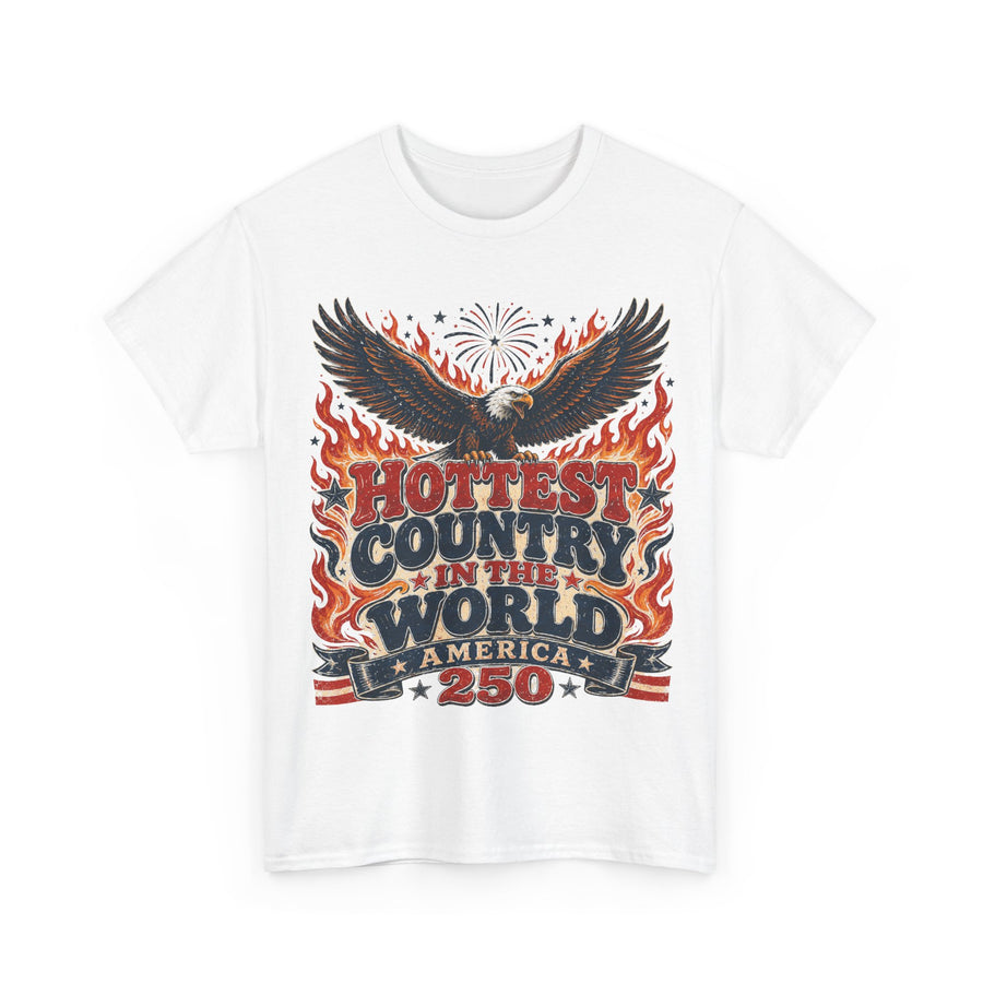 Fiery Eagle America 250 T-Shirt | Hottest Country Patriotic Tee