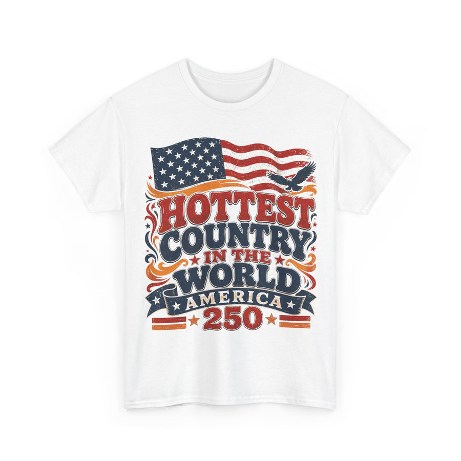 America 250 Flag & Eagle T-Shirt | Hottest Country USA July 4th Pride Tee