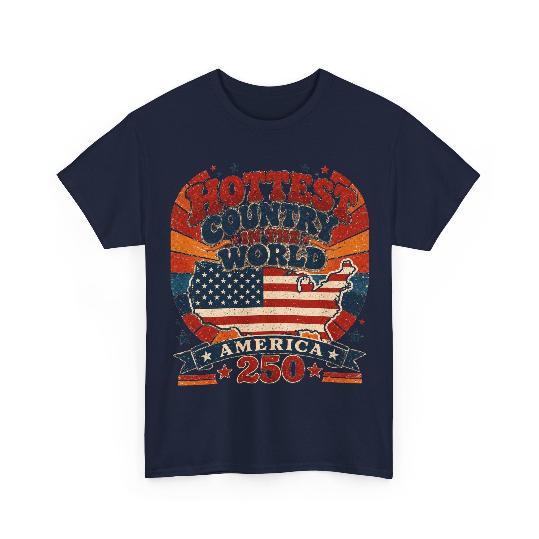 Navy ruffled front mockup