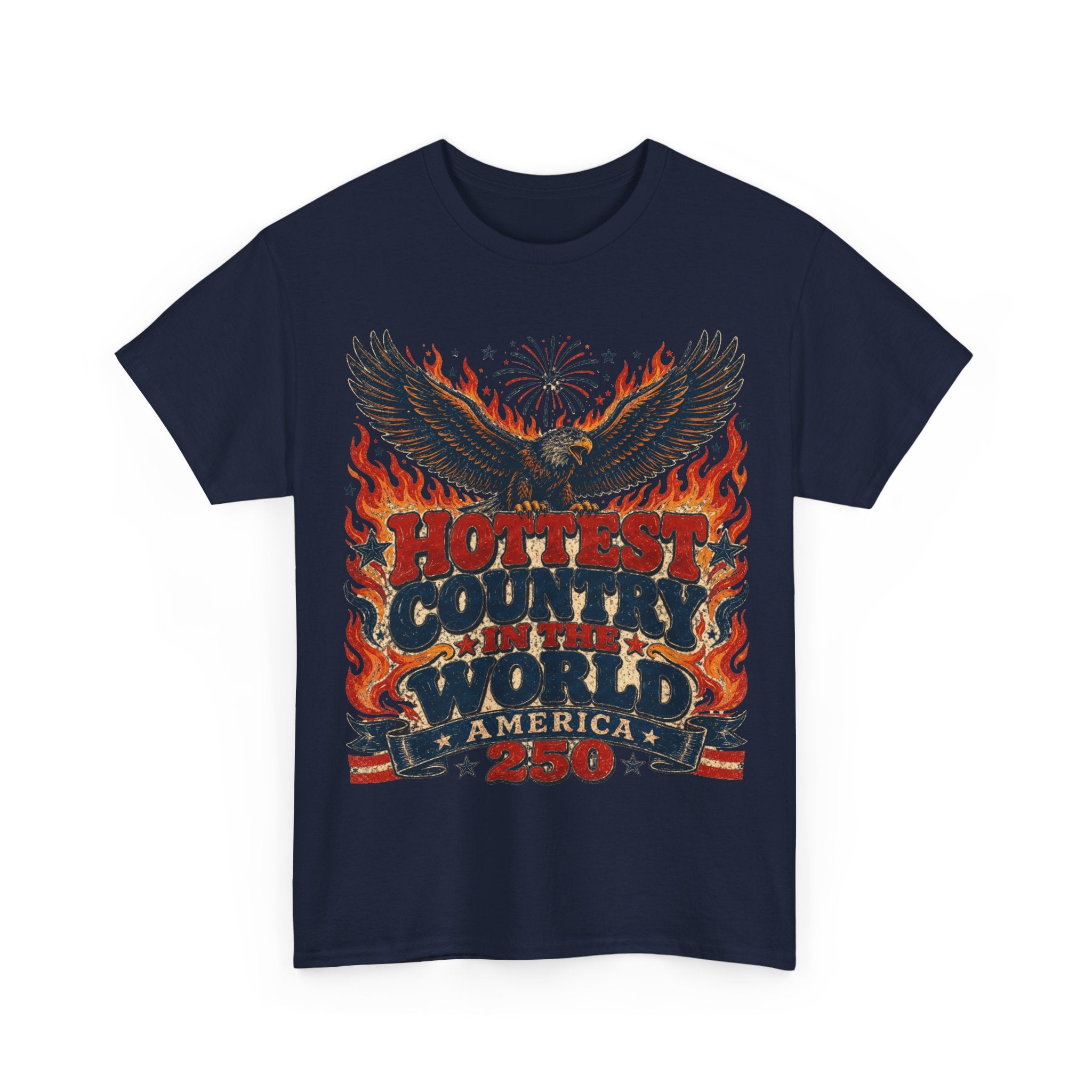 Navy ruffled front mockup