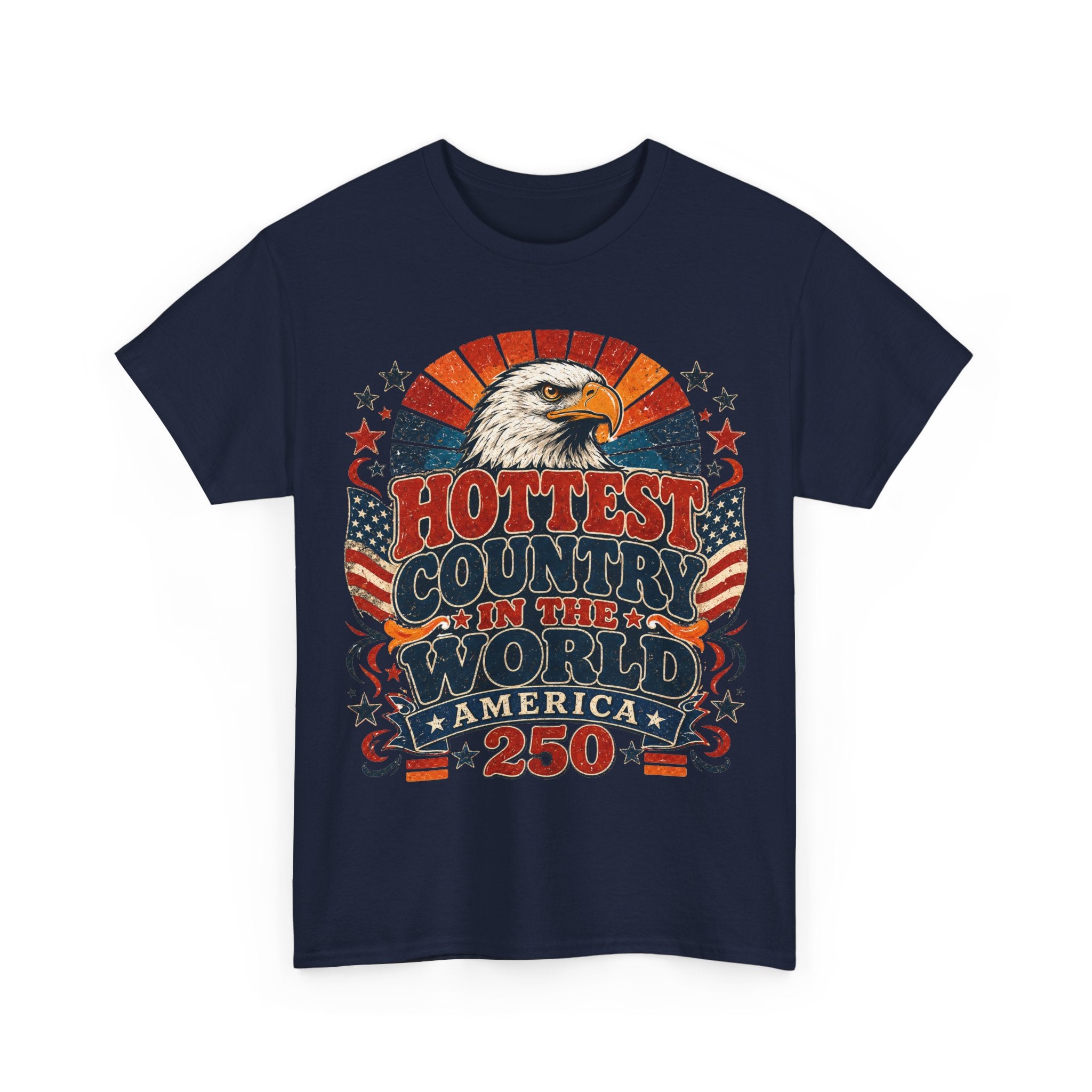 Navy ruffled front mockup