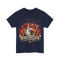 Navy ruffled front mockup
