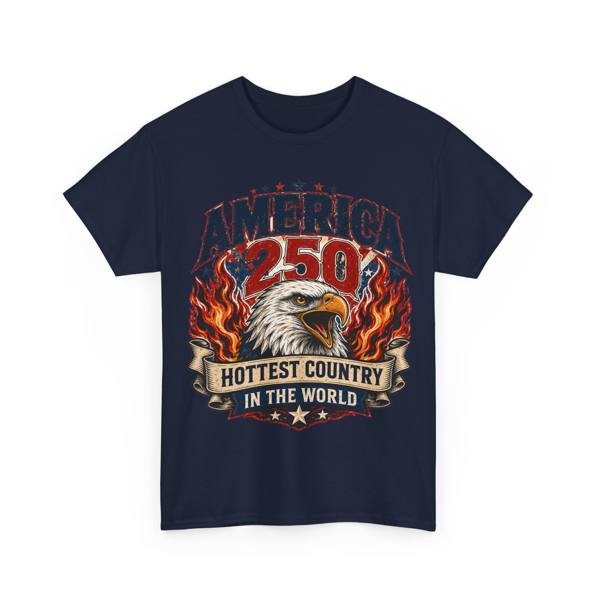 Navy ruffled front mockup
