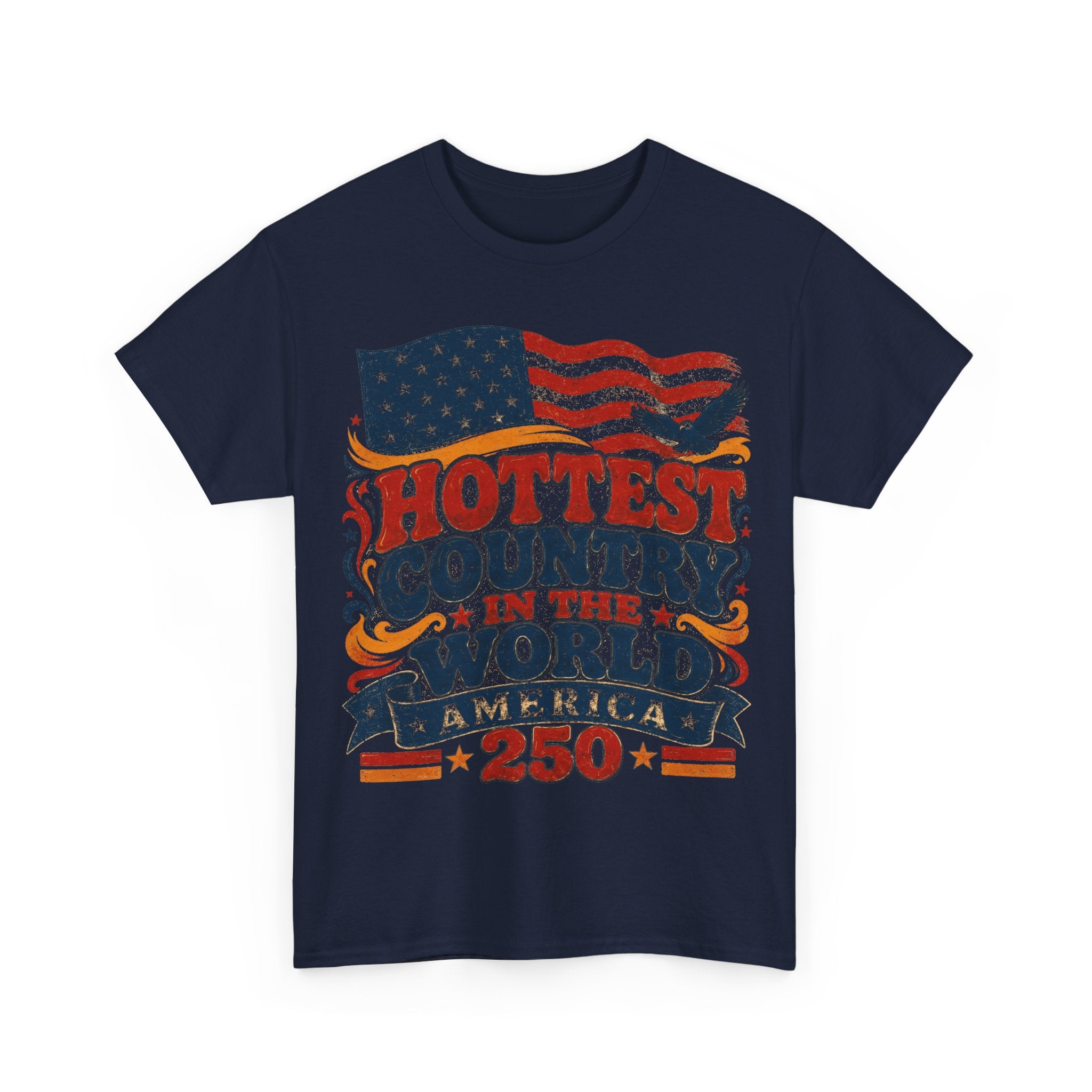 Navy ruffled front mockup